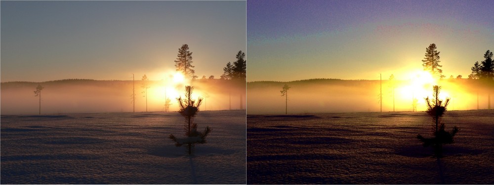 Lappland Sonnenuntergang