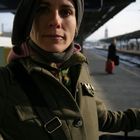 Lara at the Trainstation