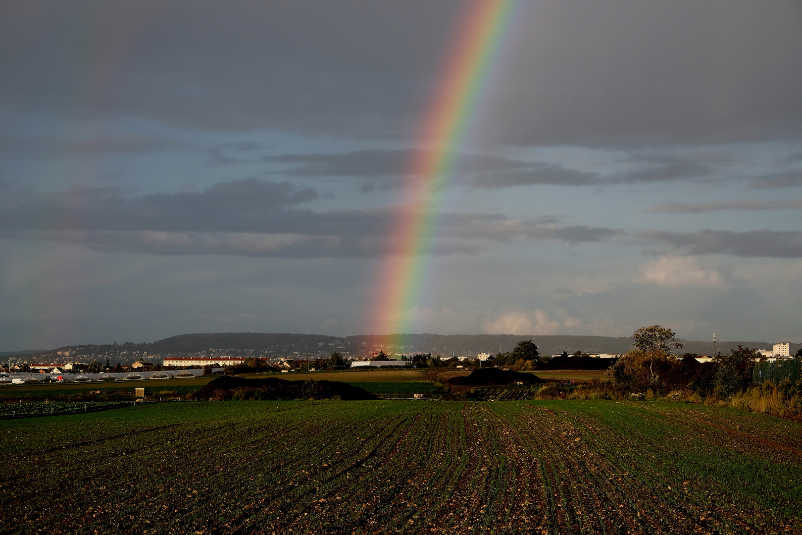 l'Arc en ciel sur la plaine