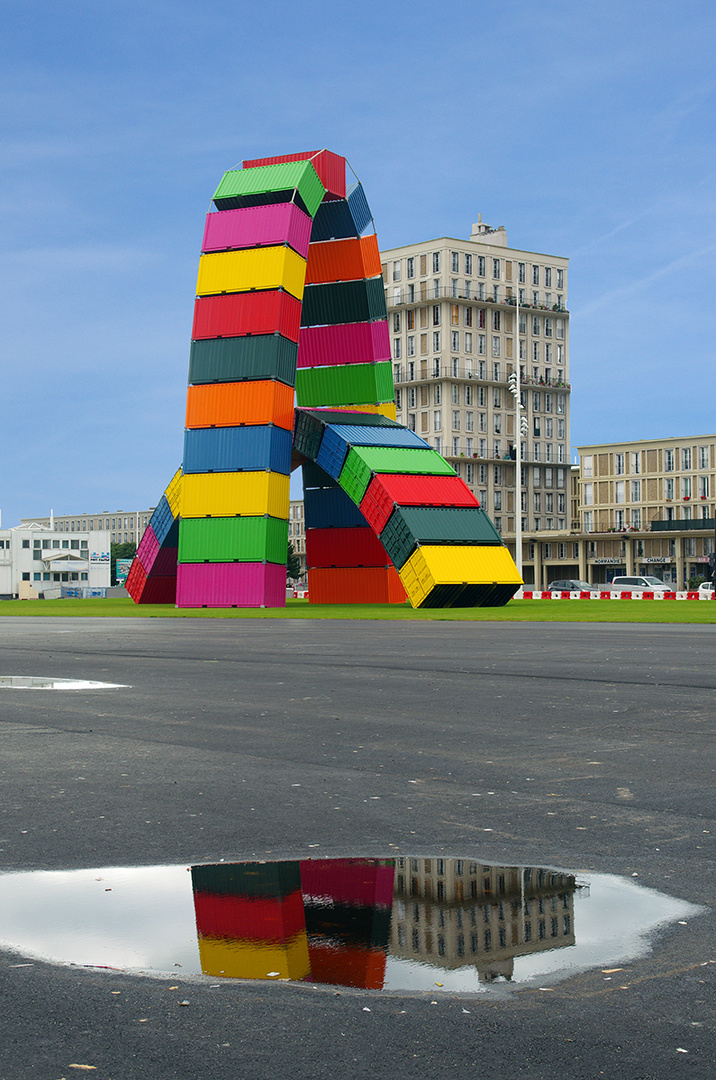 L'arche de containers, le Havre