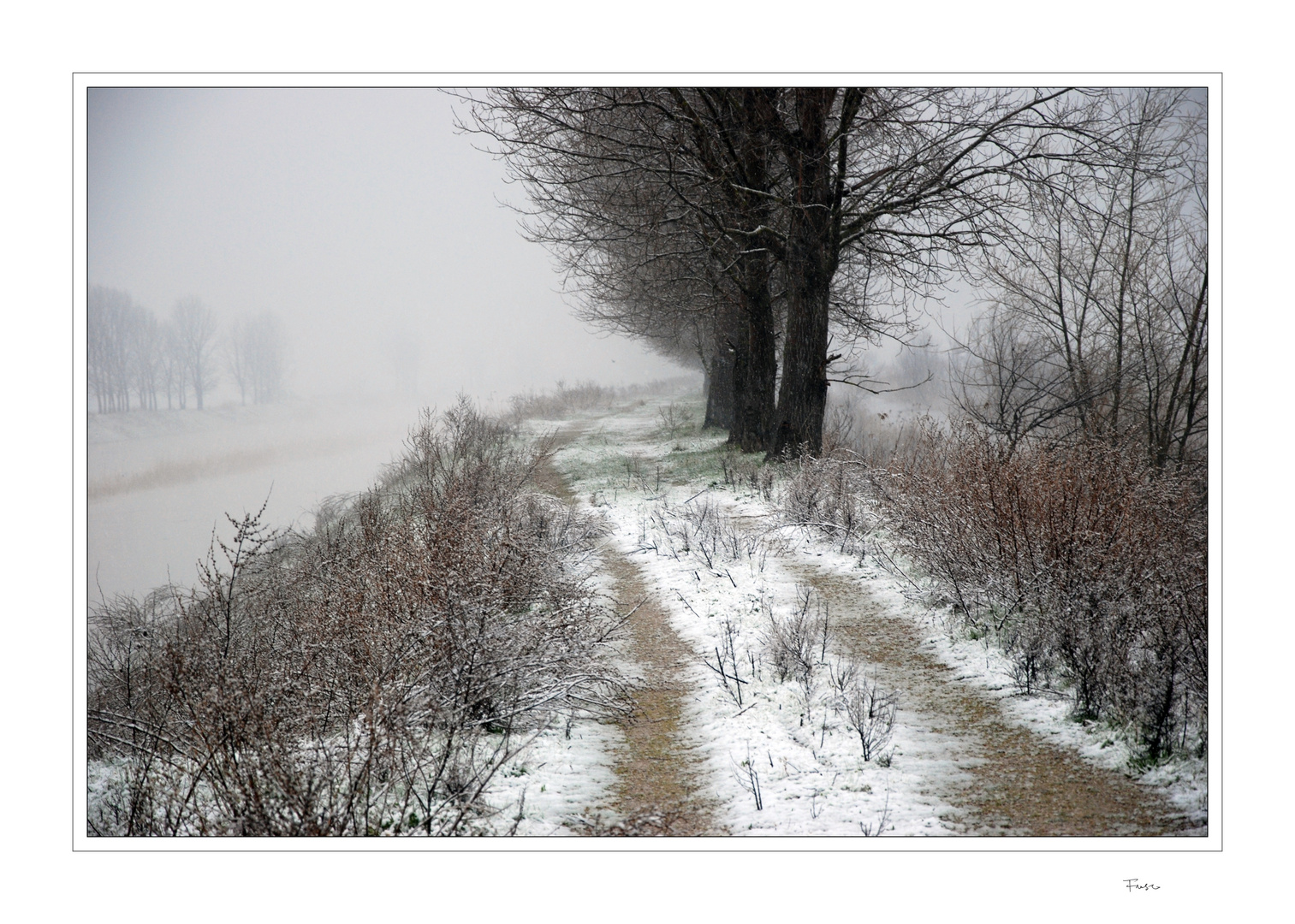 l'argine innevato