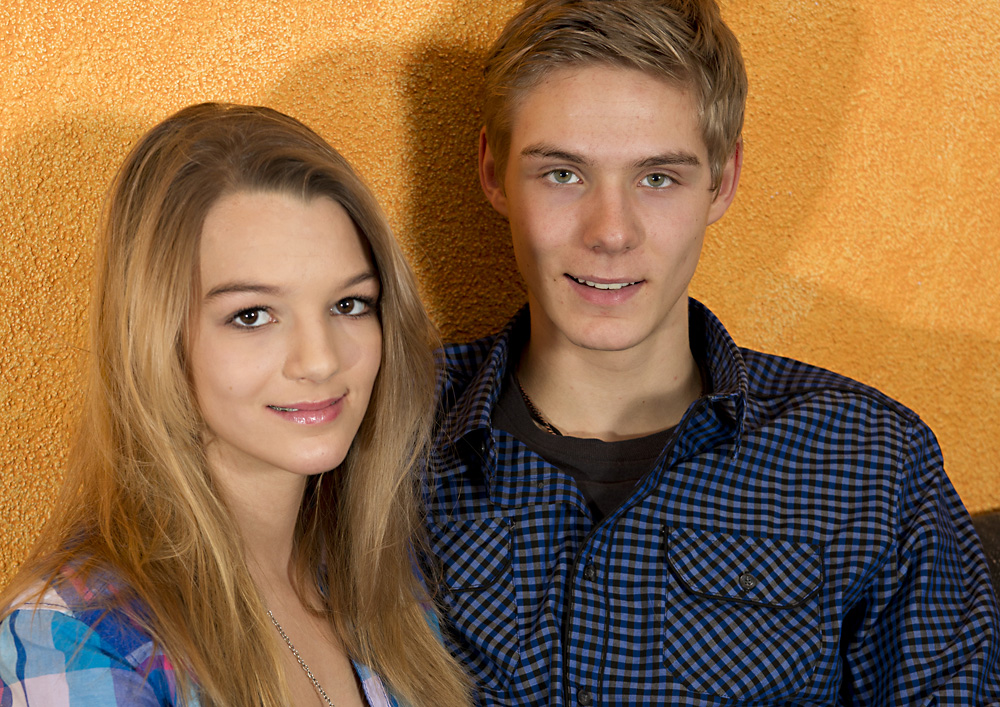 Larissa mit Bruder Severin