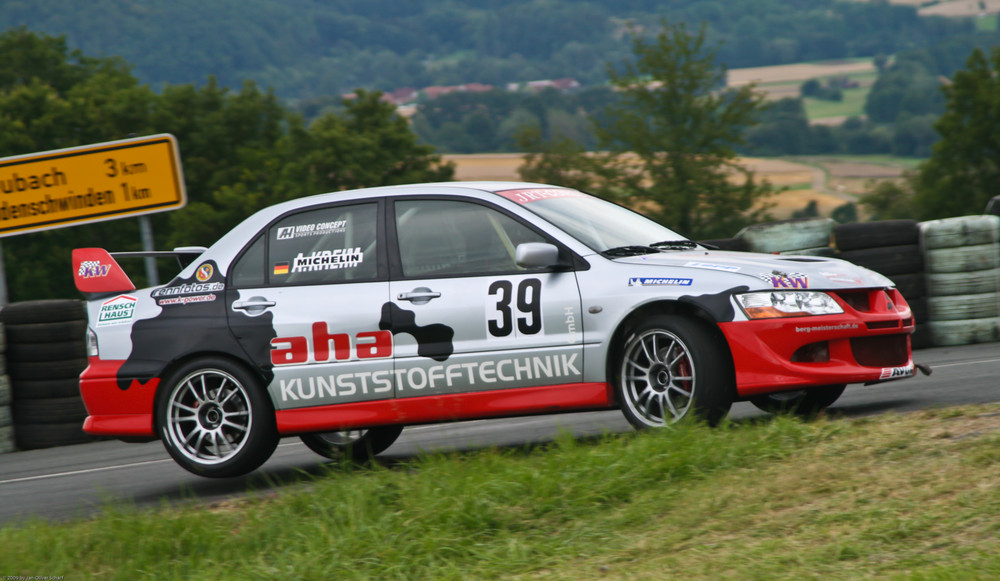 Lars Bröker auf Mitsubishi Lancer Evo 8 Gruppe A am Hauenstein 2009