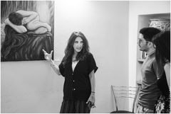 L'artista espone e discute le sue opere