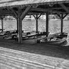 Las canoas del lago Bled