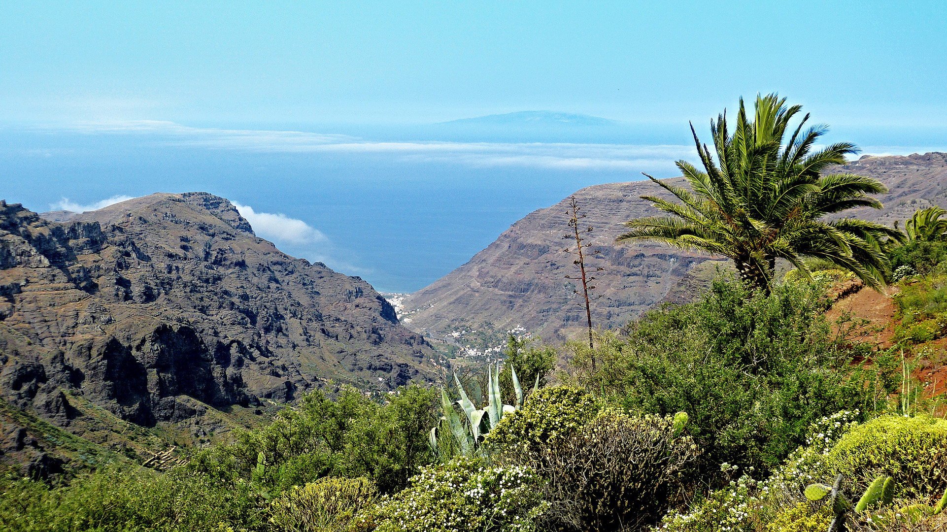 Las Hayas mit Valle Gran Rey Talblick - La Gomera