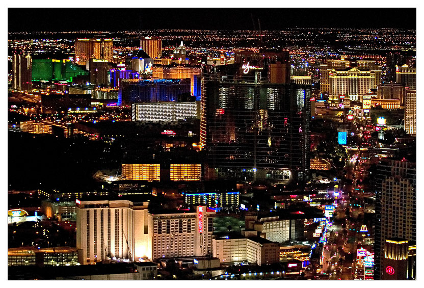 Las Vegas bei Nacht vom Stratosphere Tower