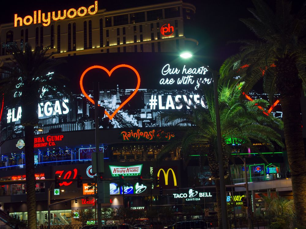 Las Vegas "Our Hearts are withy you"