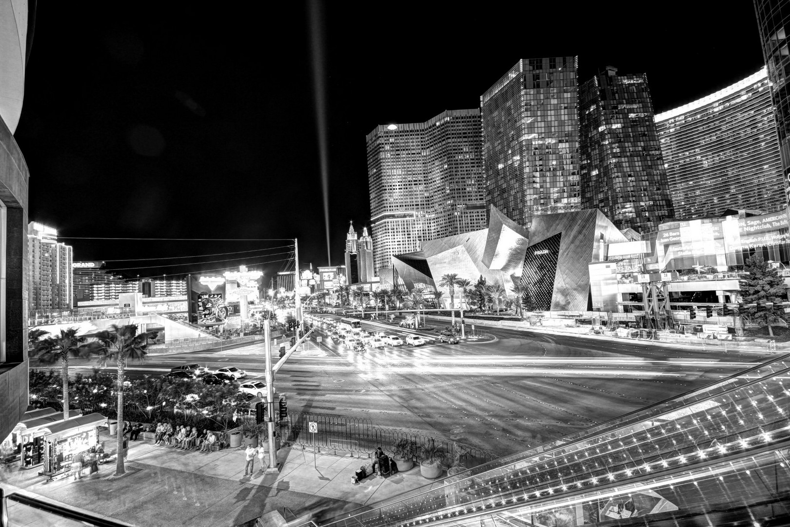 Las Vegas Strip monochrom