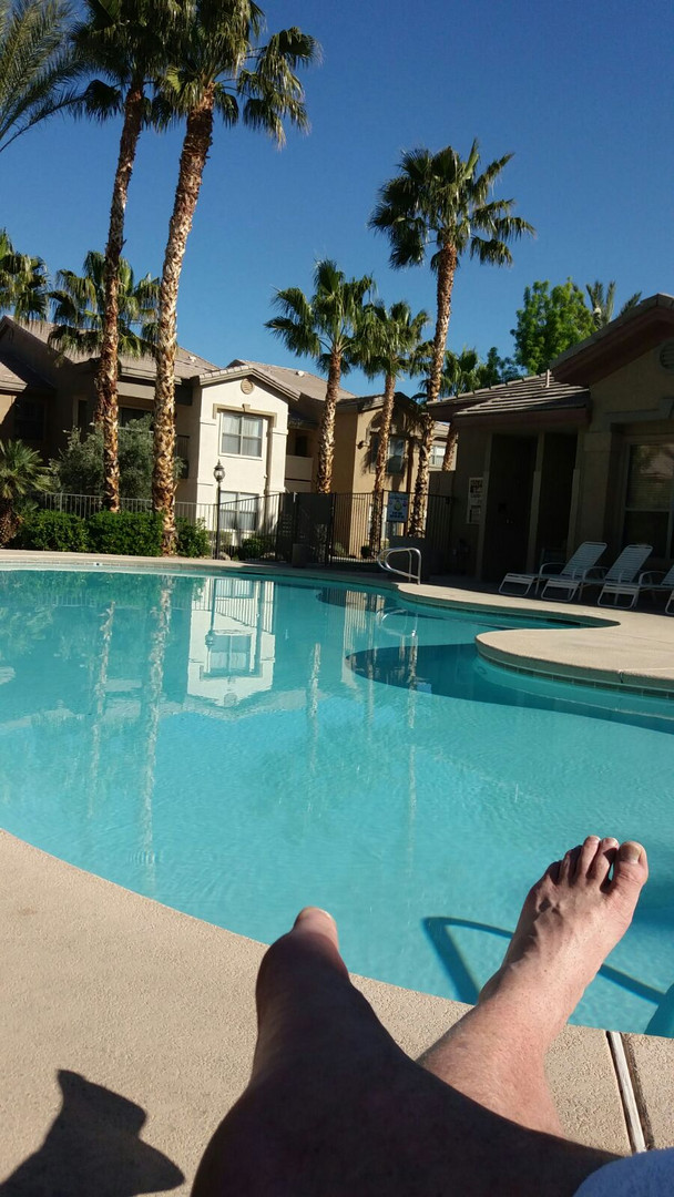 Las Vegas - Unser Schwimmingpool gleich vor der Tür.