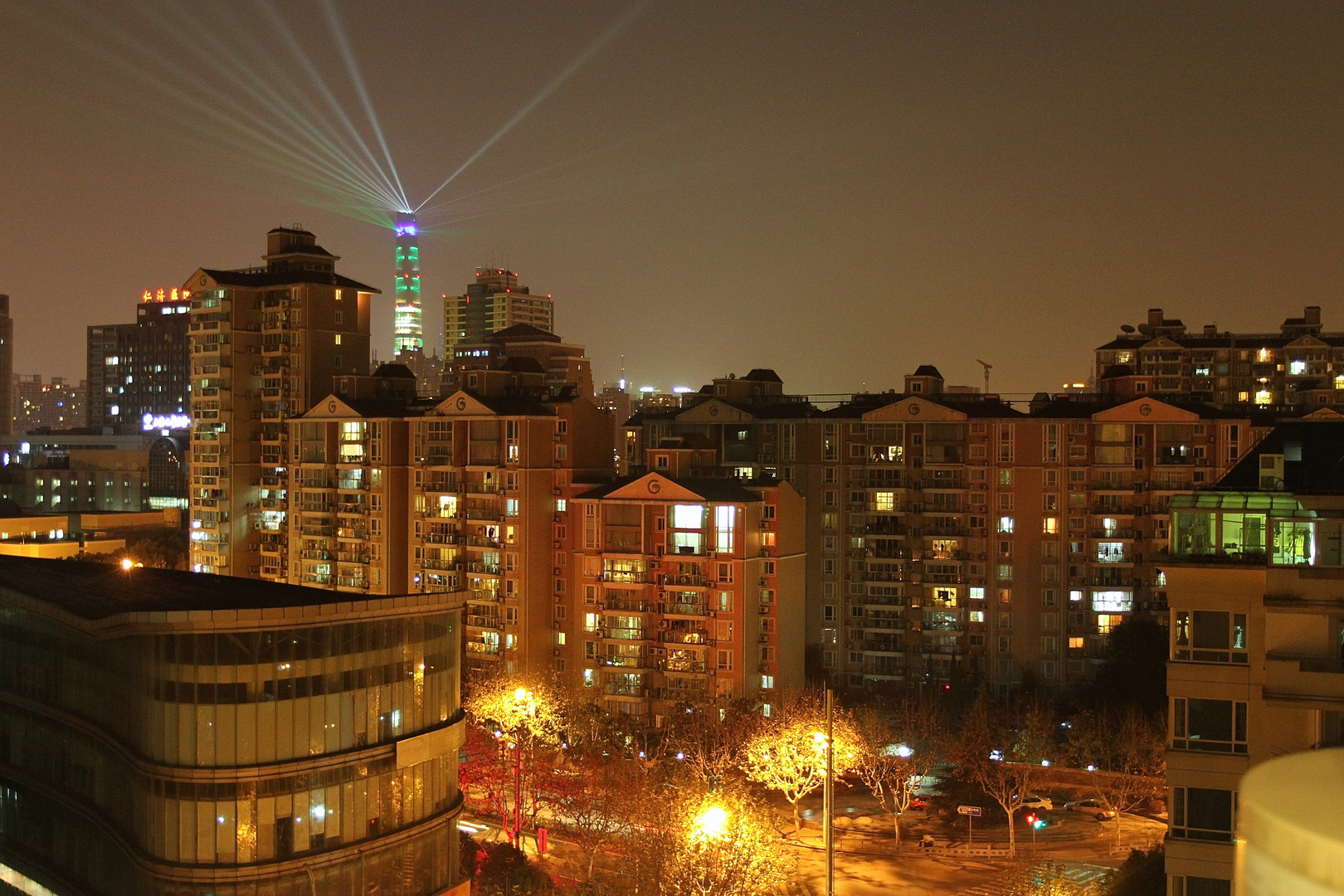 Laser am Shanghai - Tower