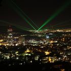 Laser über der Stadt