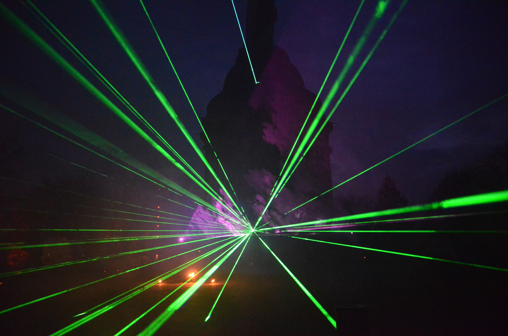 Lasershow am Hermannsdenkmal