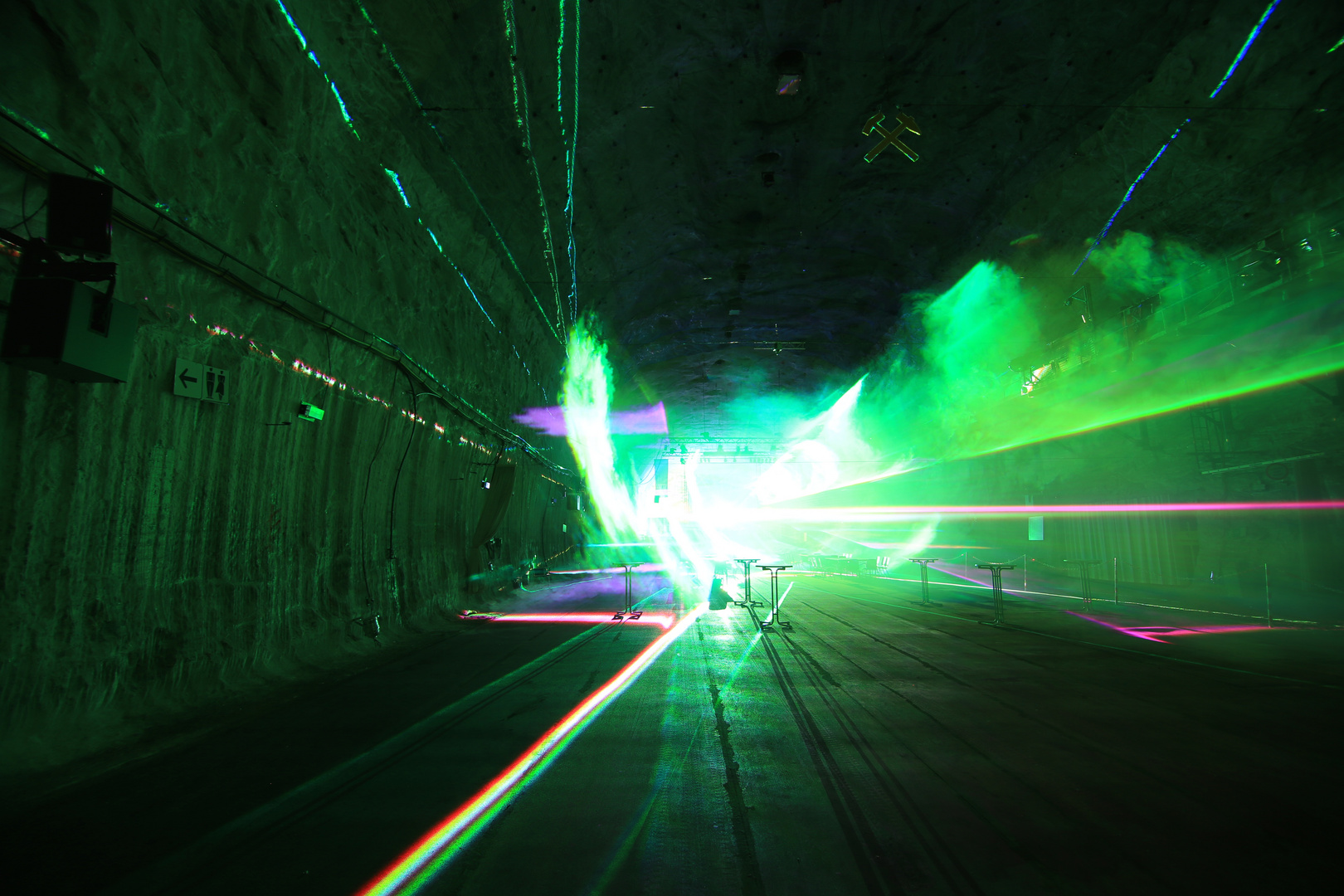 Lasershow im Großbunker Bergwerk Merkers 2