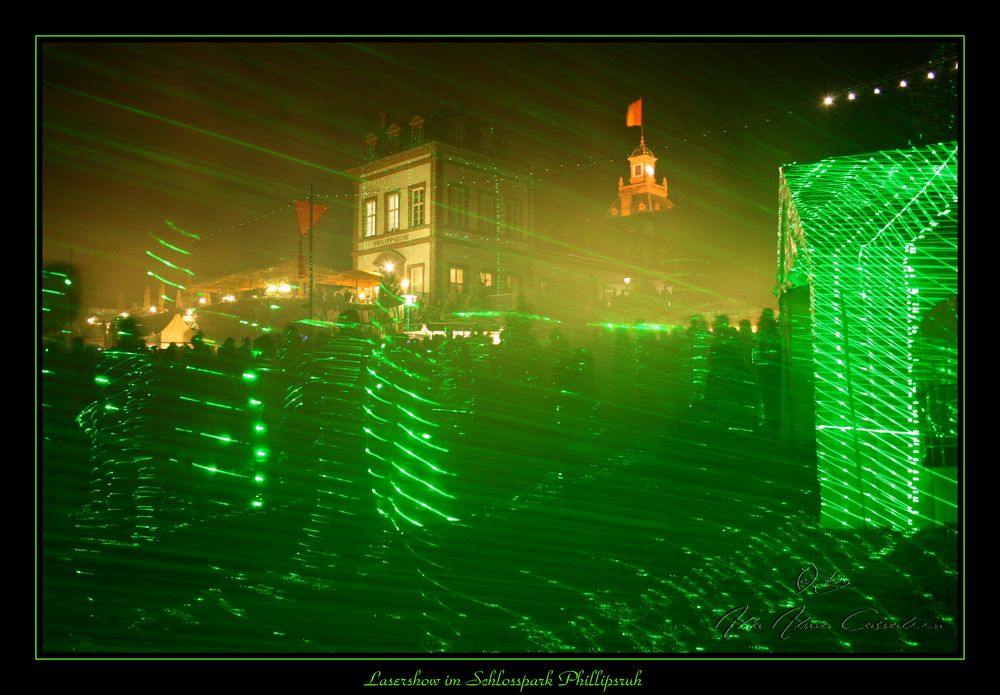 Lasershow im Schlosspark Phillipsruh 2010