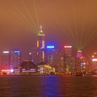 Lasershow über Hong Kong