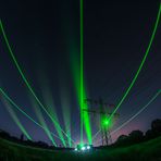 Lasershow zur Eröffnung XFEL Hamburg Schenefeld