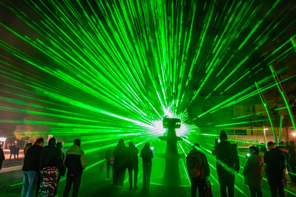 Lasershow zur Kulturnacht in Grevesmühlen