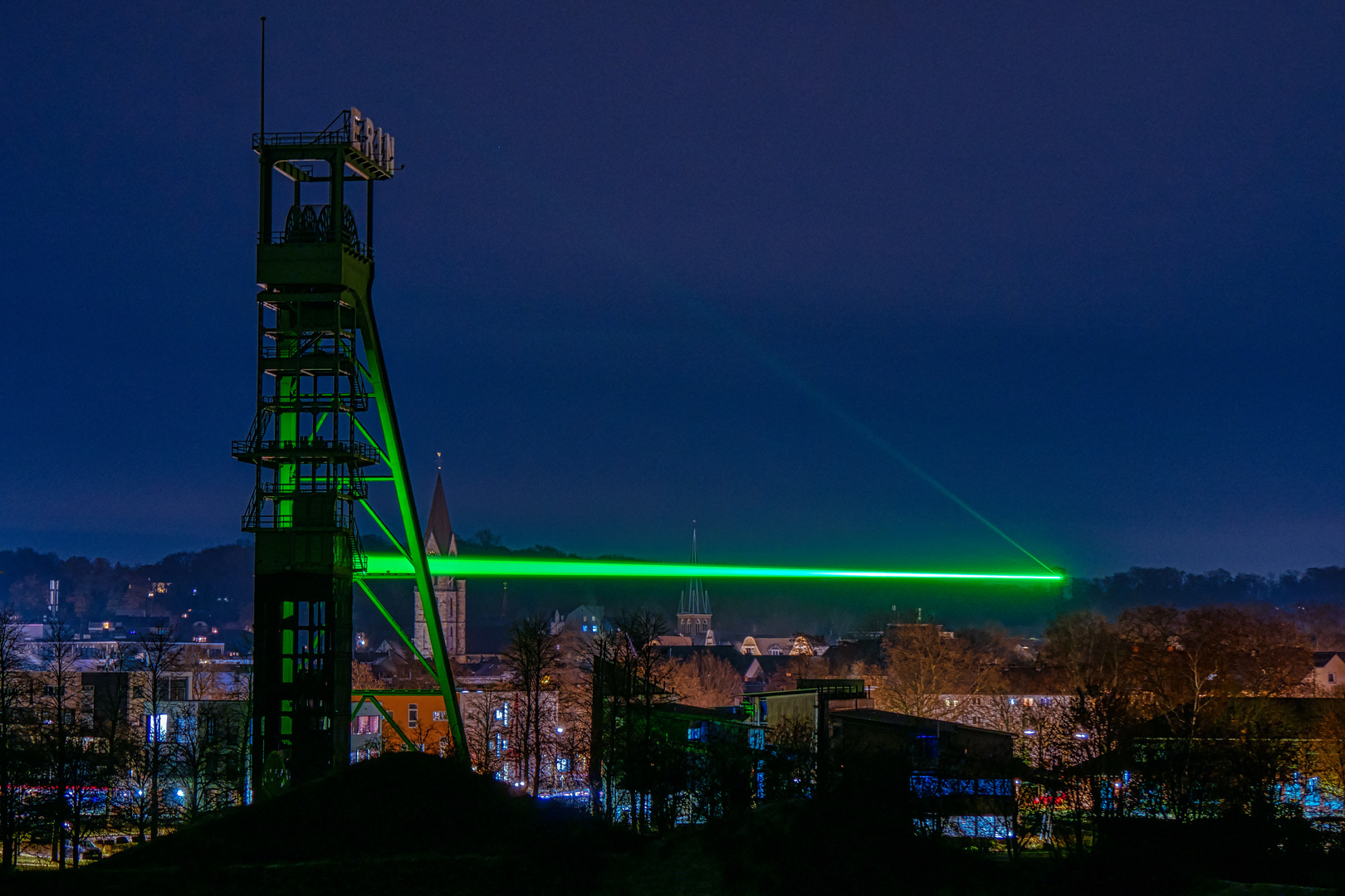 Laserstrahl auf Erin