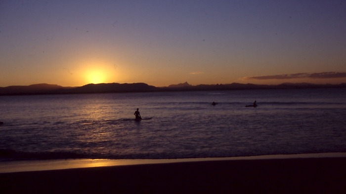 Last light at Byron Bay