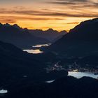 Last light lingering at Upper Engadin