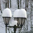 Laterne mit Schneehäubchen