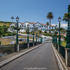 Laternen der Ponte de Sete Arcos im Zentrum von Nordeste