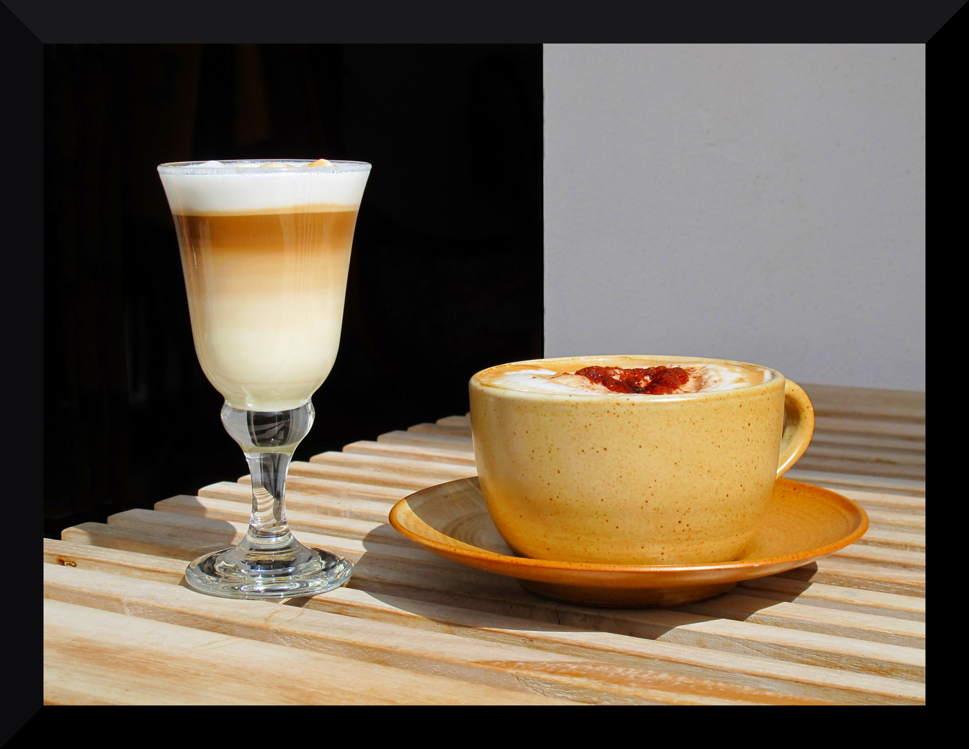 Latte Macchiato und Cappuccino