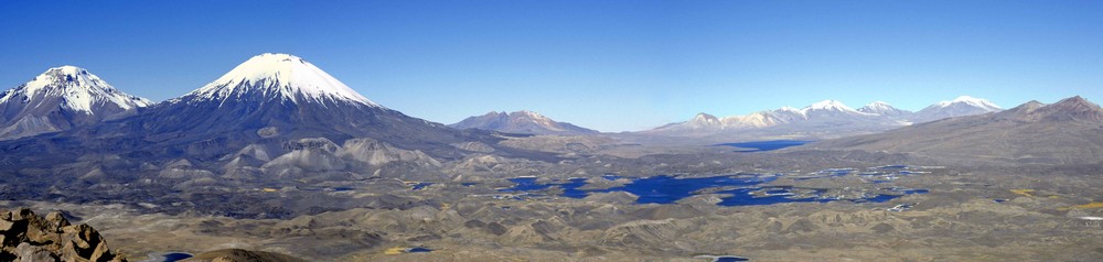 Lauca Nationalpark aus der Vogelschau, Chile