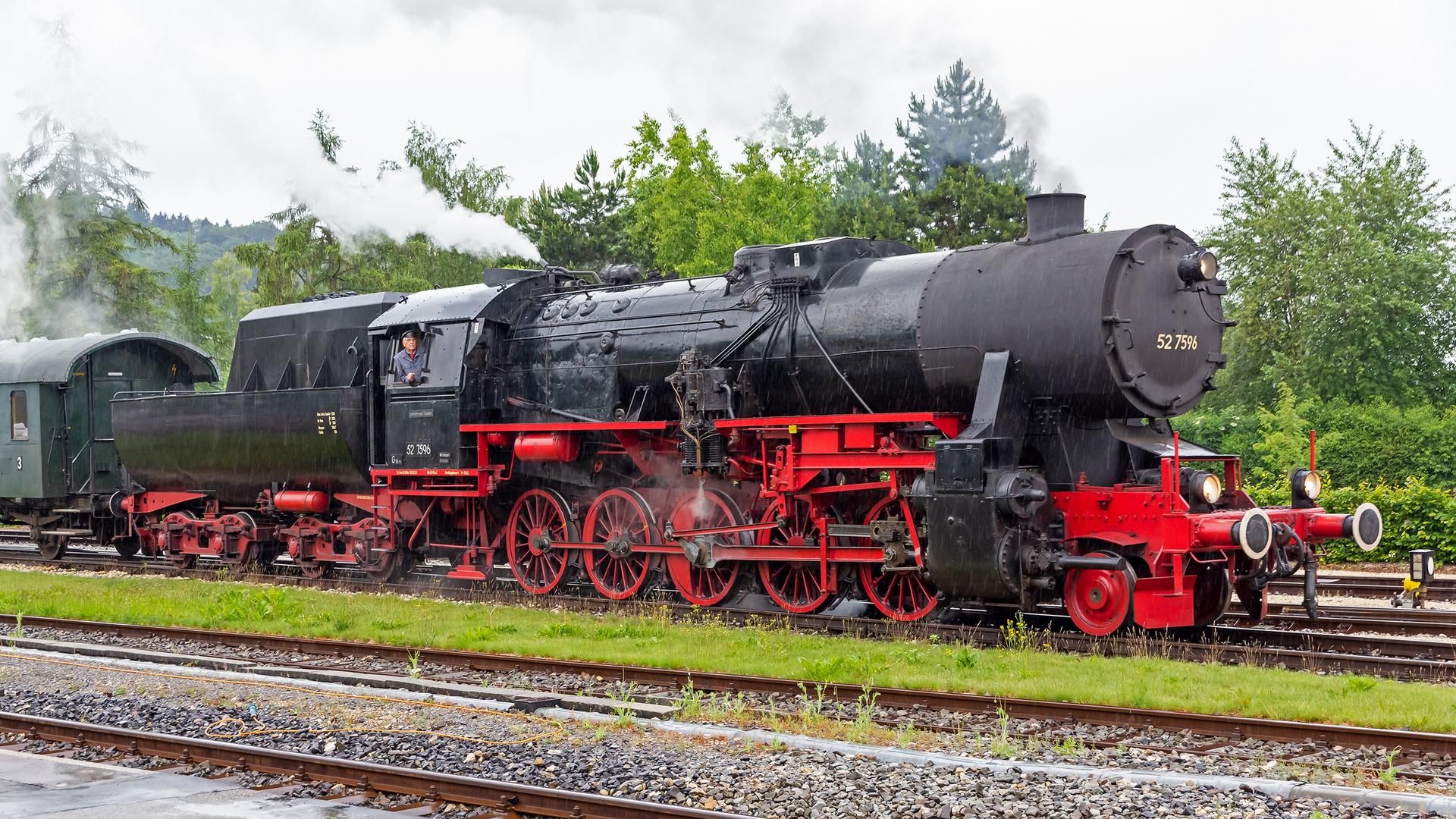 Lauchert Dampf - Vor der Abfahrt in Münsingen