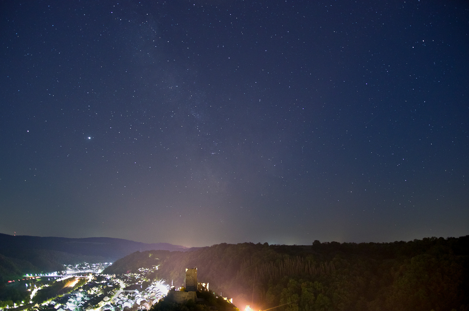 Laue Sommernacht...Sternenhimmel über dem Moseltal