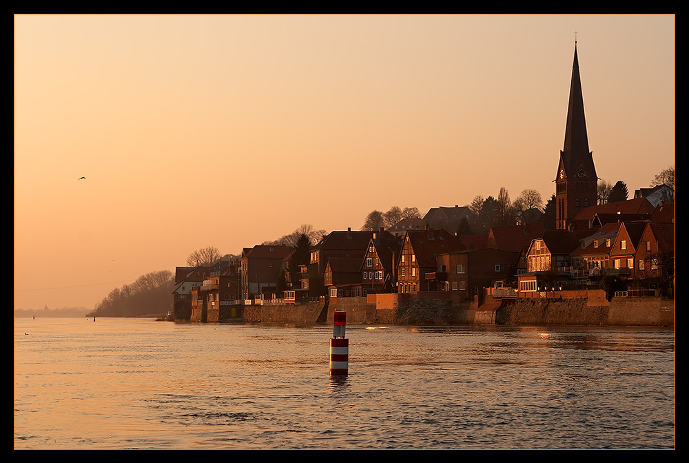 Lauenburg im Sonnenuntergang