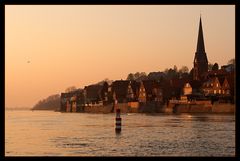 Lauenburg im Sonnenuntergang