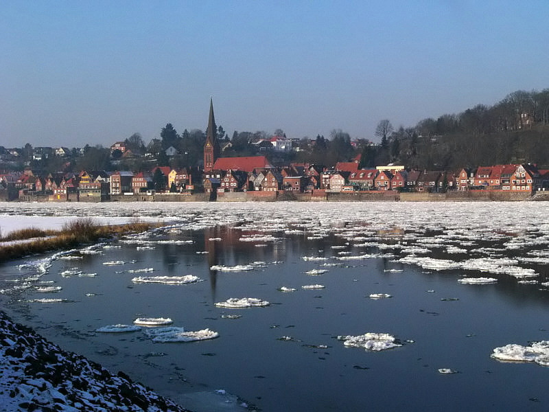 Lauenburg im Winter.