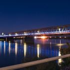 Lauenburger Elbbrücke mit Blaulichtalarm