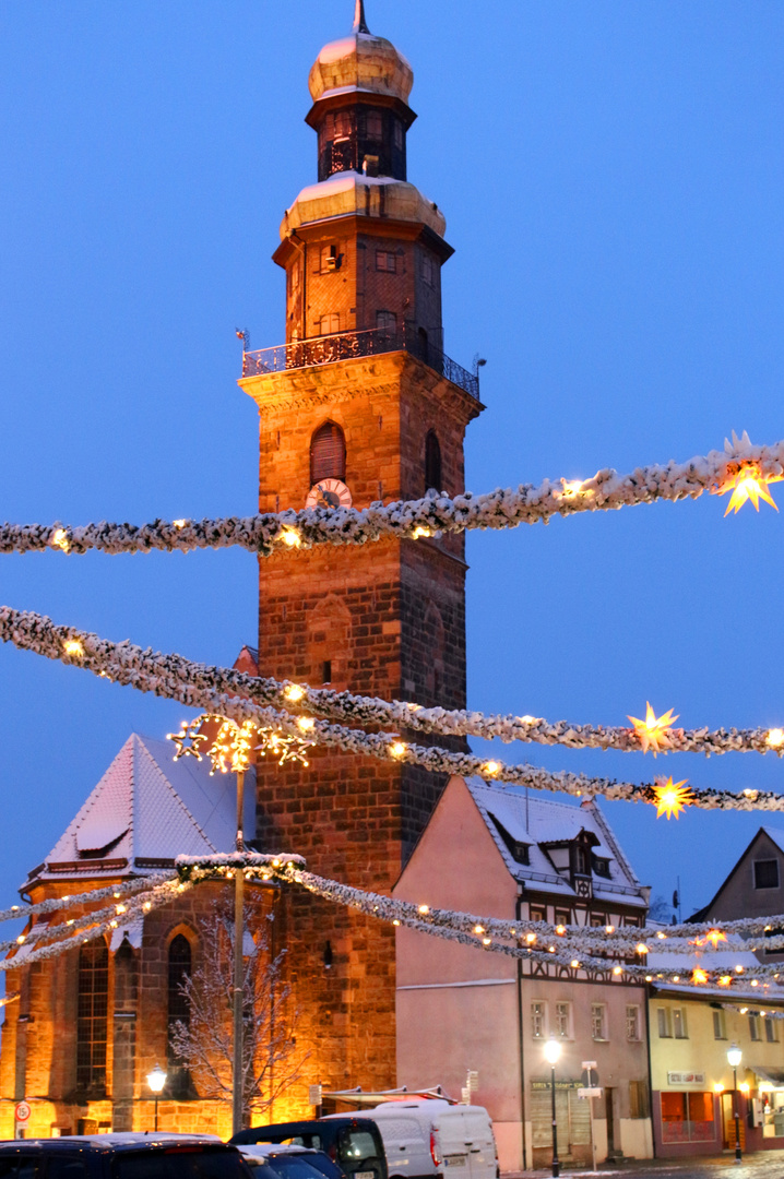 Lauf an der Pegnitz, Winter, Weihnachten, Schnee, Kirche, Franken, Nürnberger Land