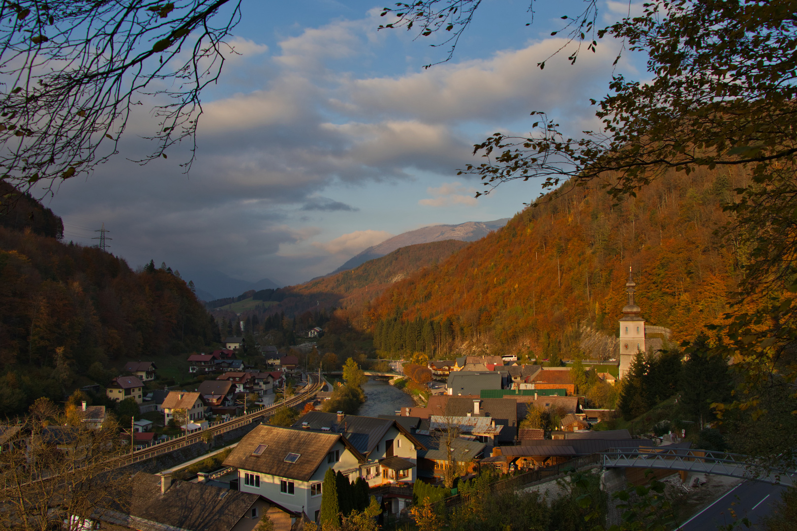 Lauffen im Sonnenuntergang