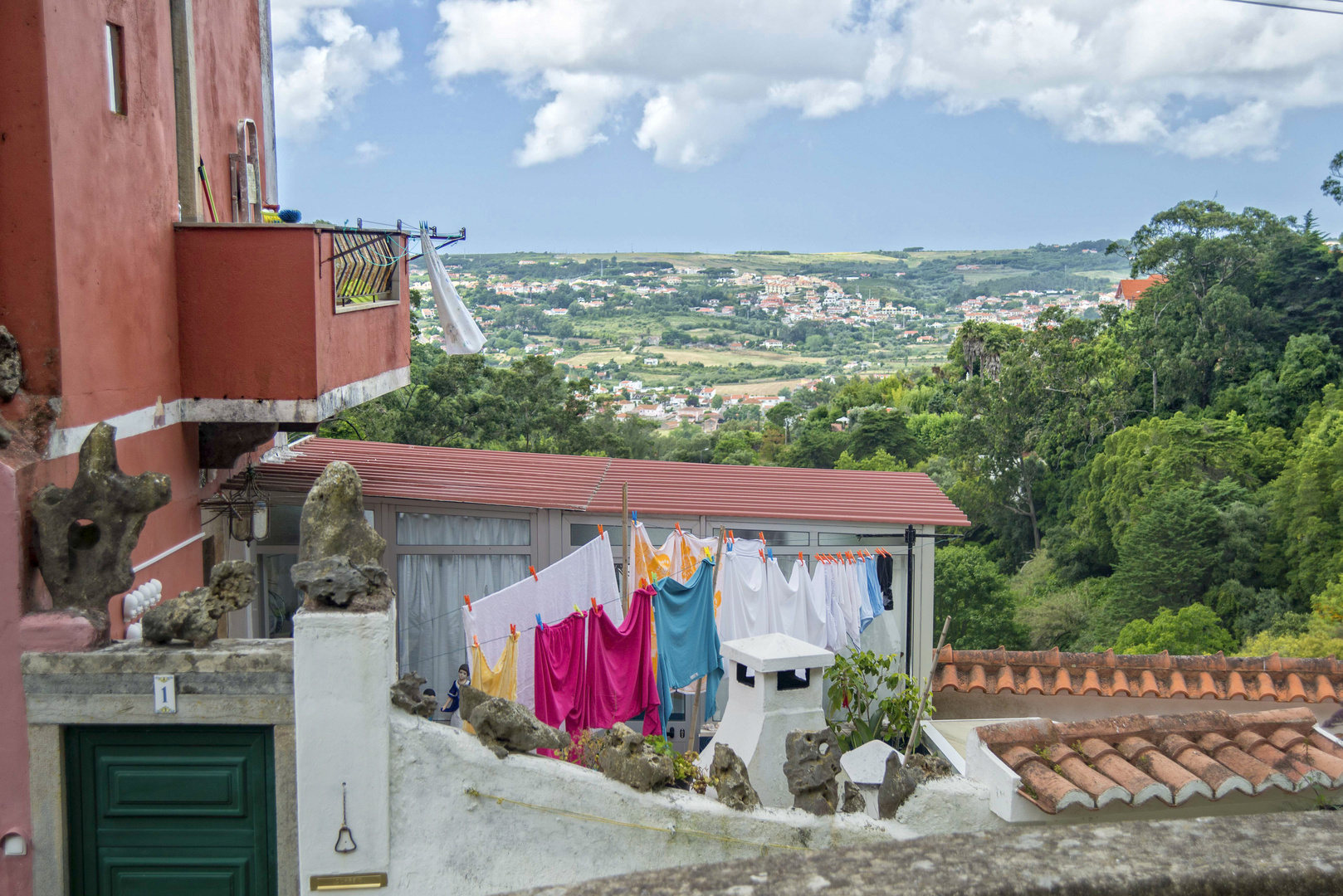 Laundry with valley view