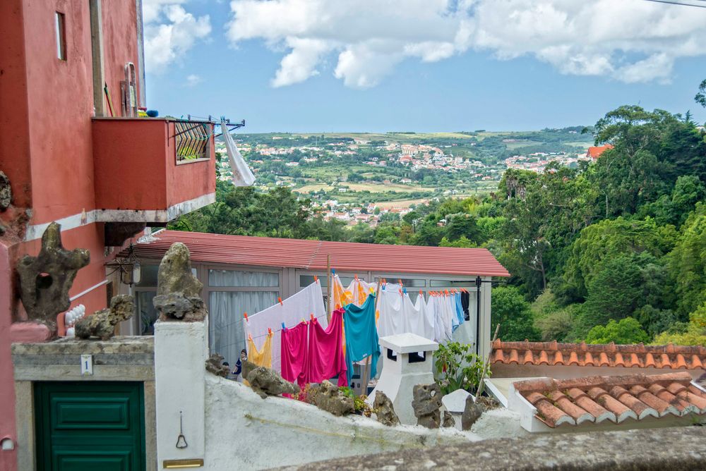 Laundry with valley view