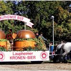 laupheimer kronen-bier beim kaltblutpferdemarkt