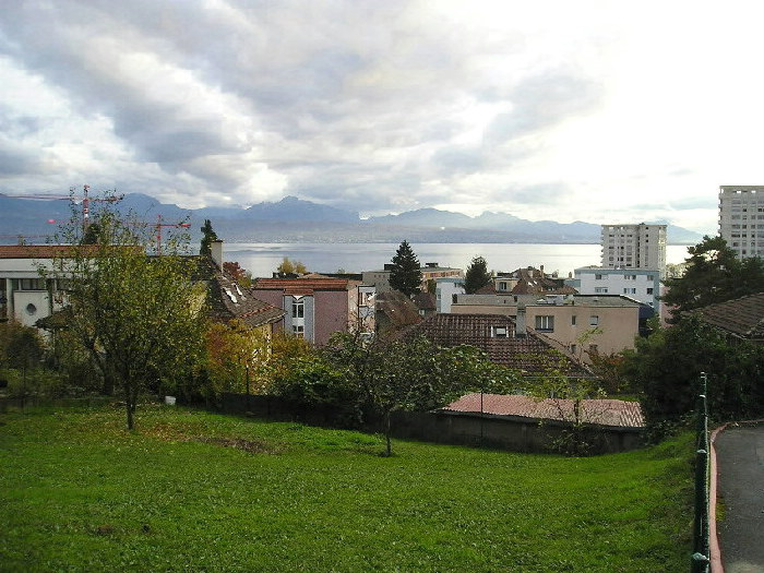 Lausanne mit Blick auf den Genfer See