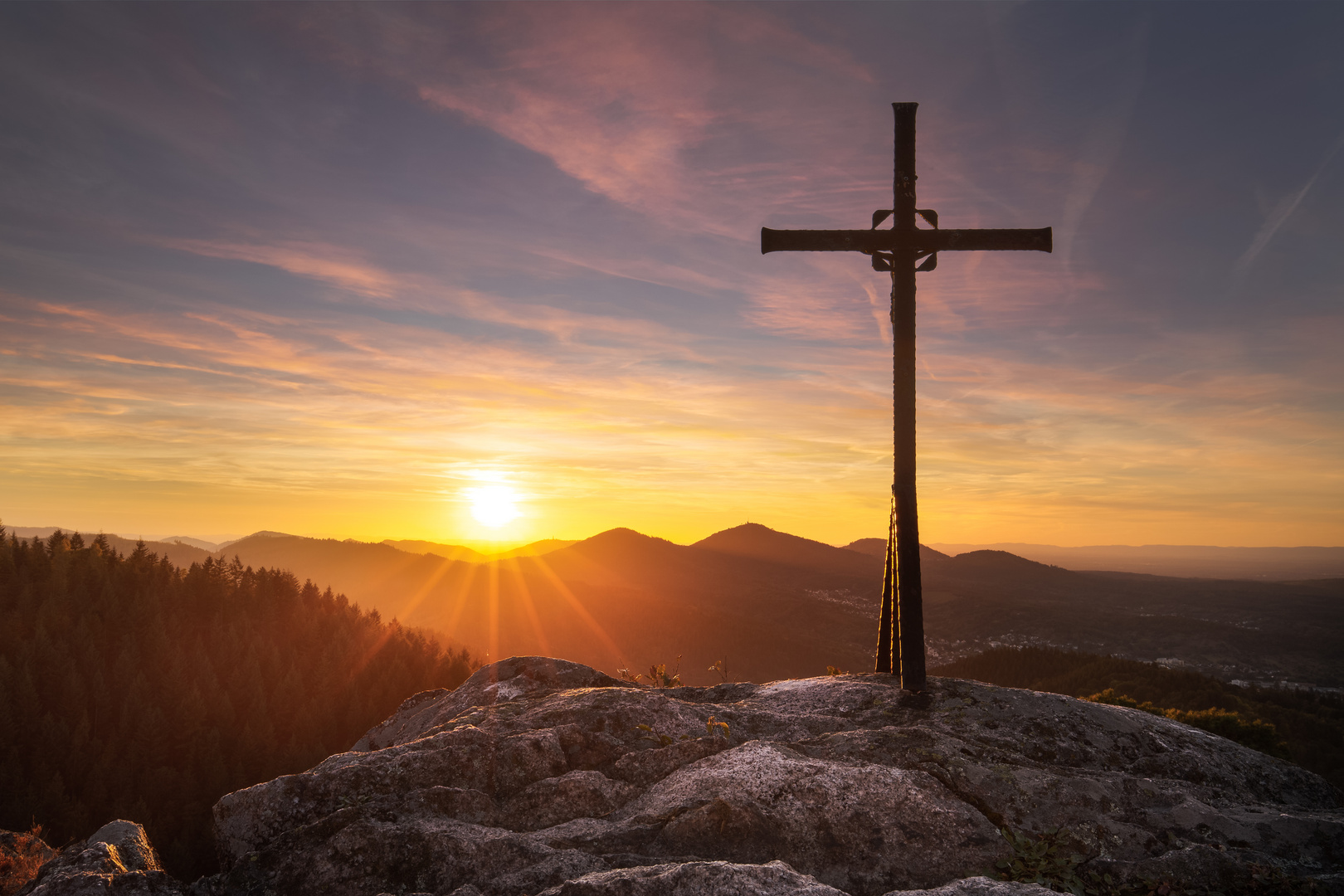 Lautenfelsen bei Sonnenuntergang