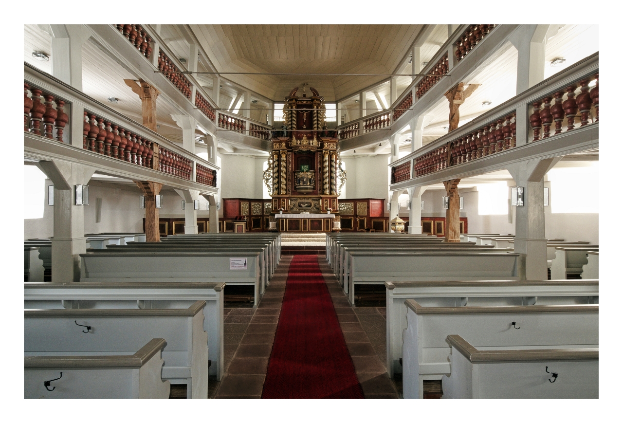 Lautenthal - Harz " Paul-Gerhardt-Barockkirche, blick zum Kanzelaltar "