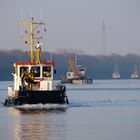 Lauter Hilfsschiffe auf dem Nord-Ostsee-Kanal
