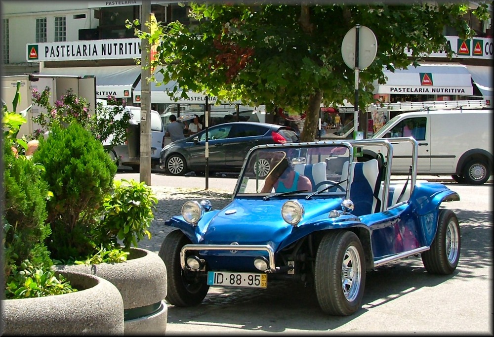 L`auto azzurro.