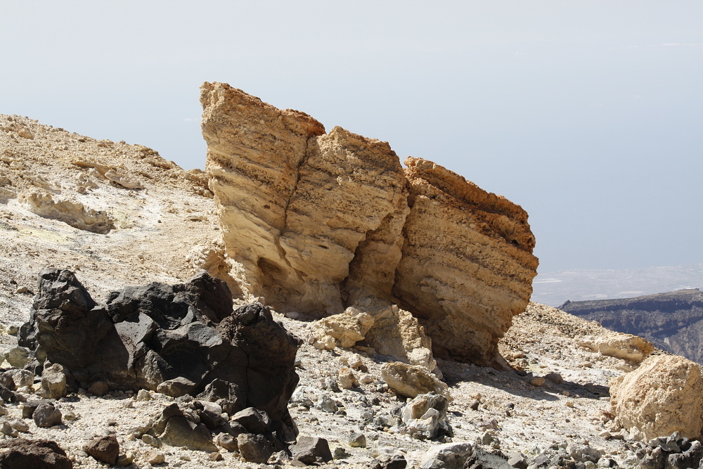 Lava Felsen am EL Teide auf Teneriffa