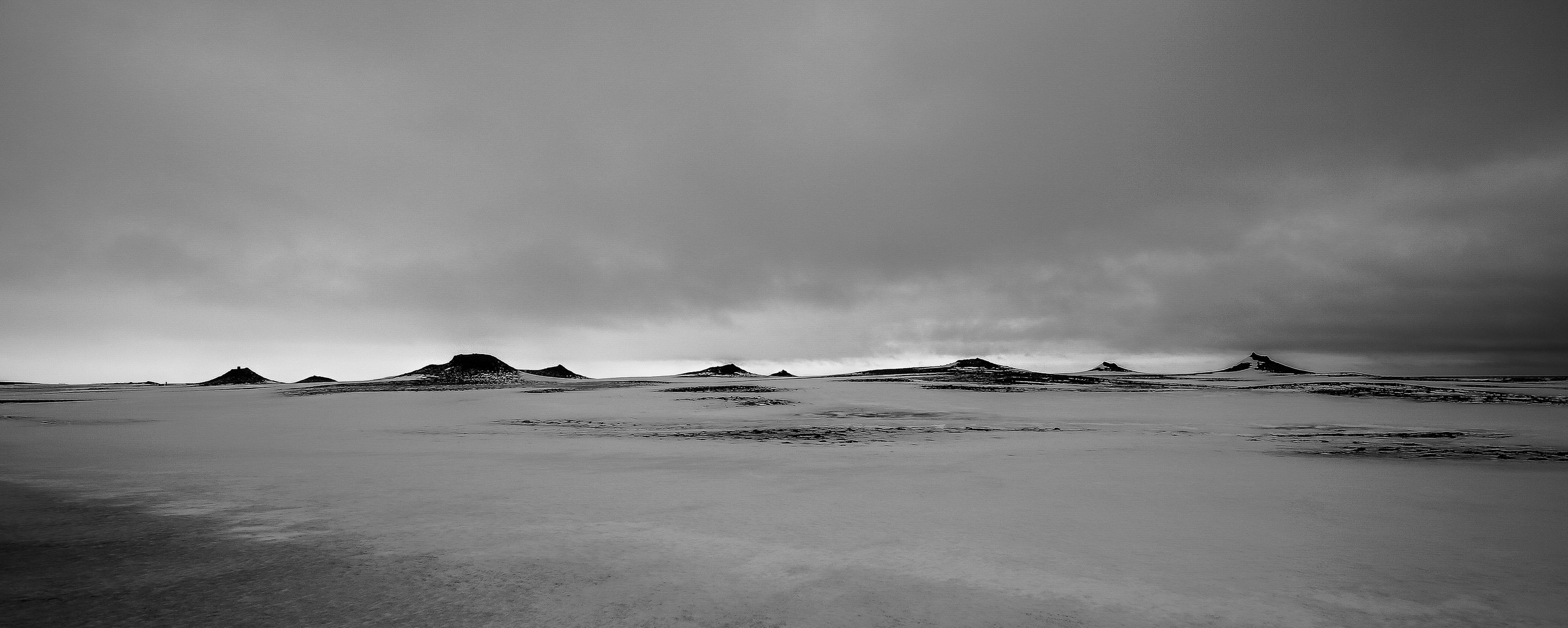 Lavafeld im Winter