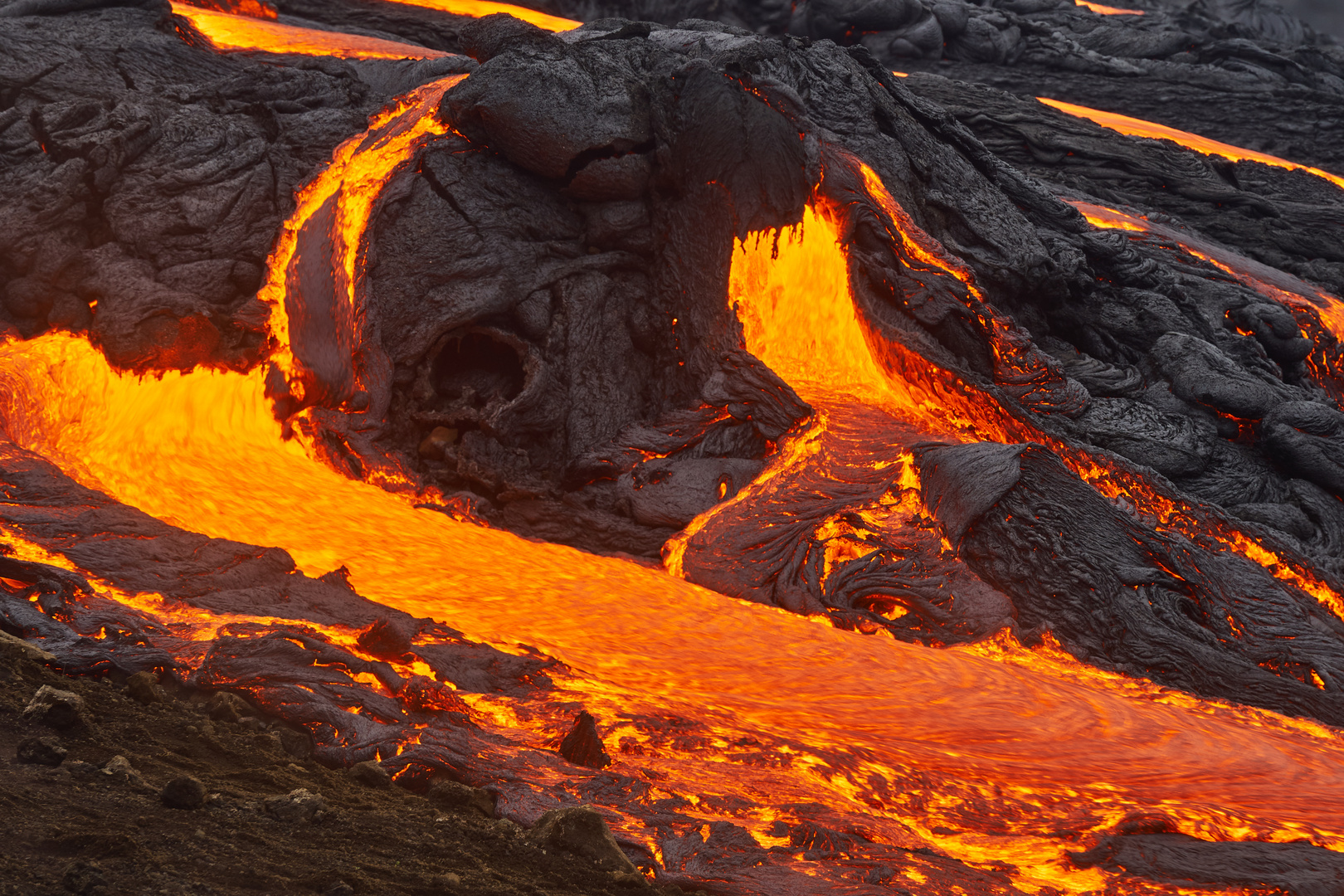 Lavafluss am Fagradallsfjall, Island