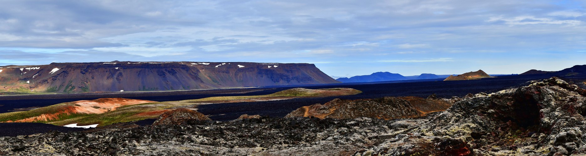 Lavafluss Landschaft am Kafla