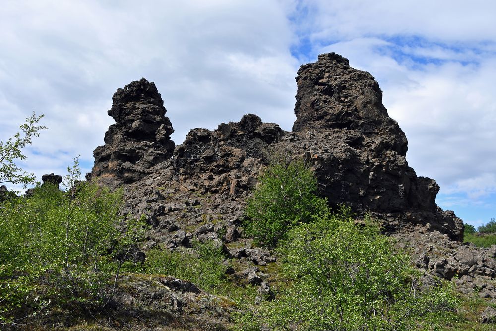 Lavaformation in Dimmuborgir in Islands Nordosten